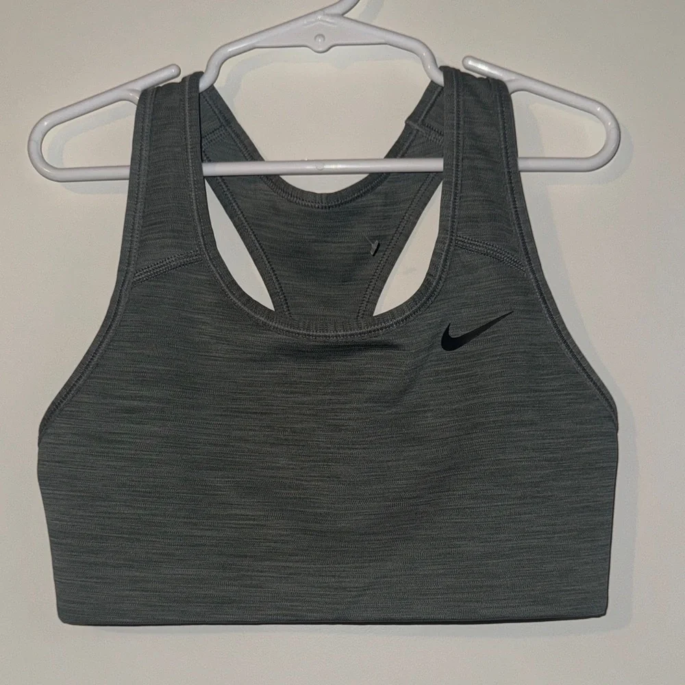 Nike Womens Sport Bra XS active‎ workout yoga top EUC green/gray